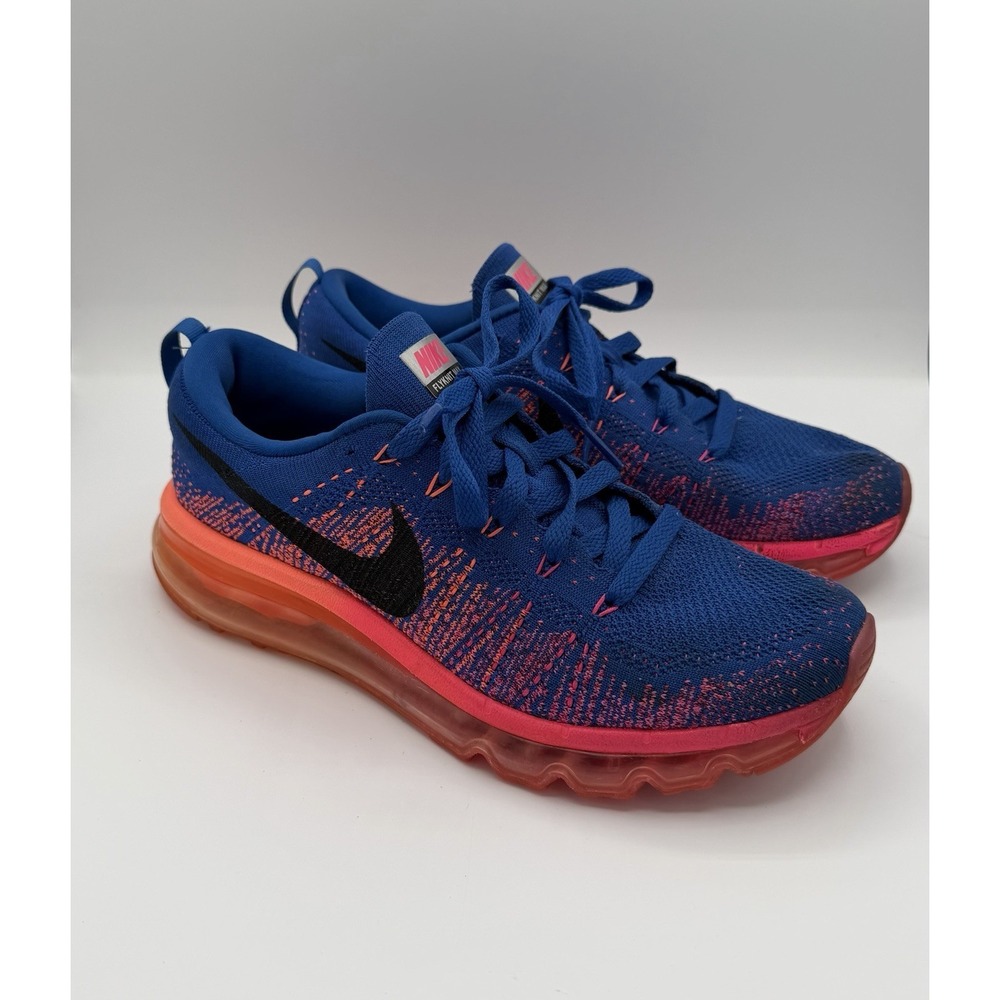Nike Air Max 2014 Flyknit Royal Blue Pink Orange Women's Size 8 620659-400